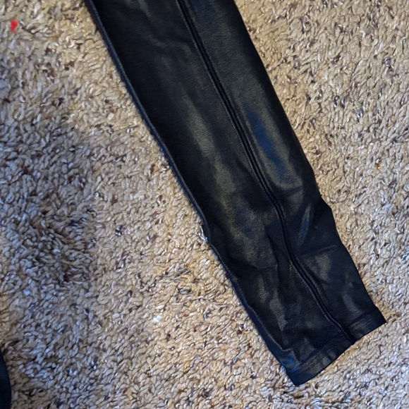 SPANX Black Faux Leather Leggings - Picture 4 of 7